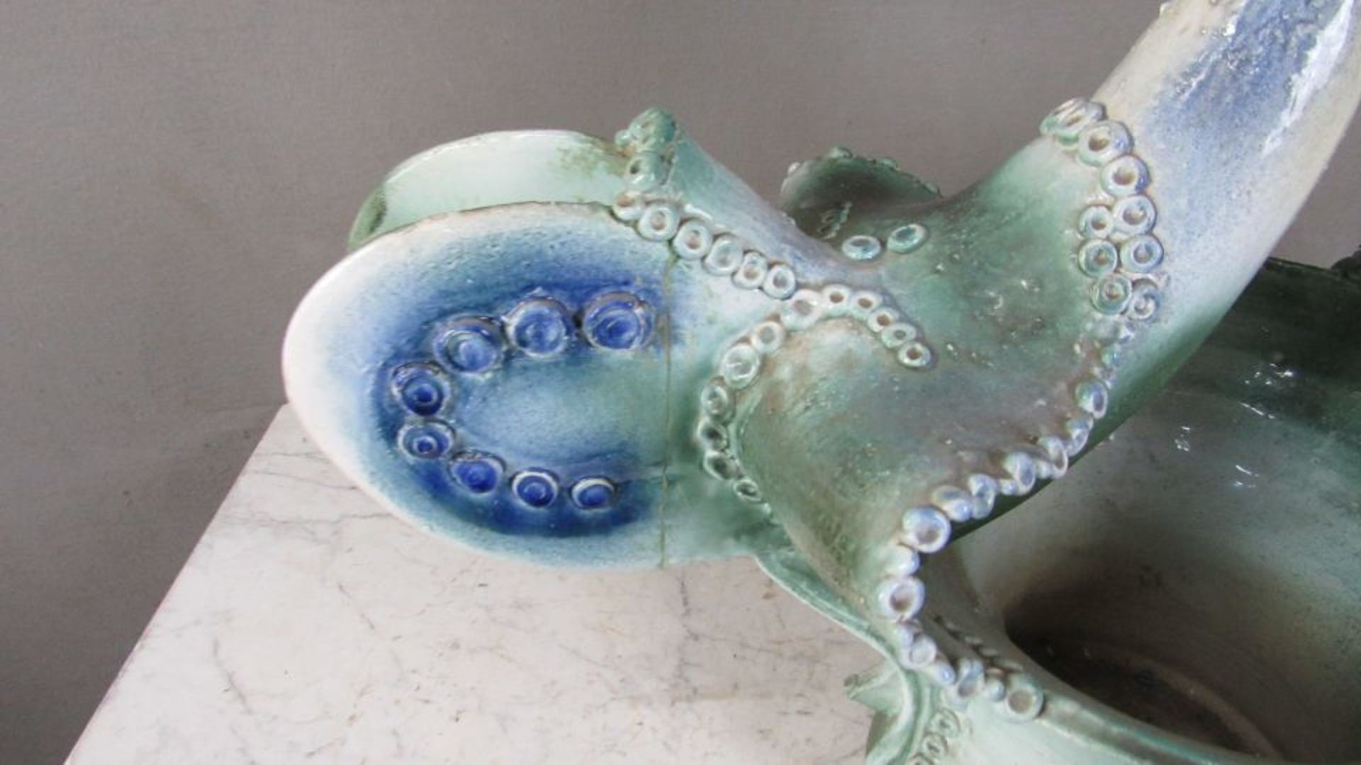 Skulptur lasierte Keramik Fabelwesen - Bild 5 aus 8