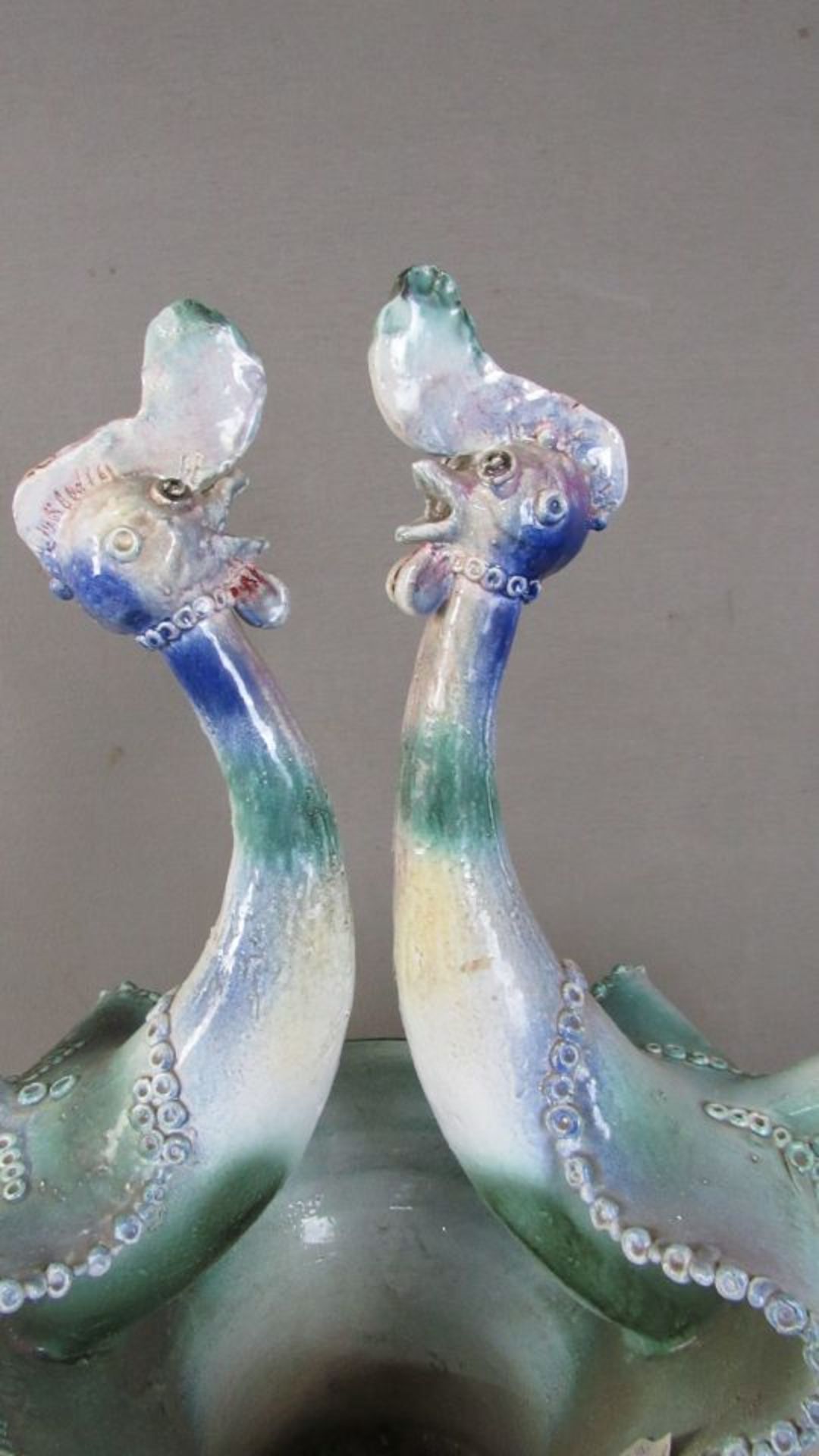 Skulptur lasierte Keramik Fabelwesen - Bild 2 aus 8