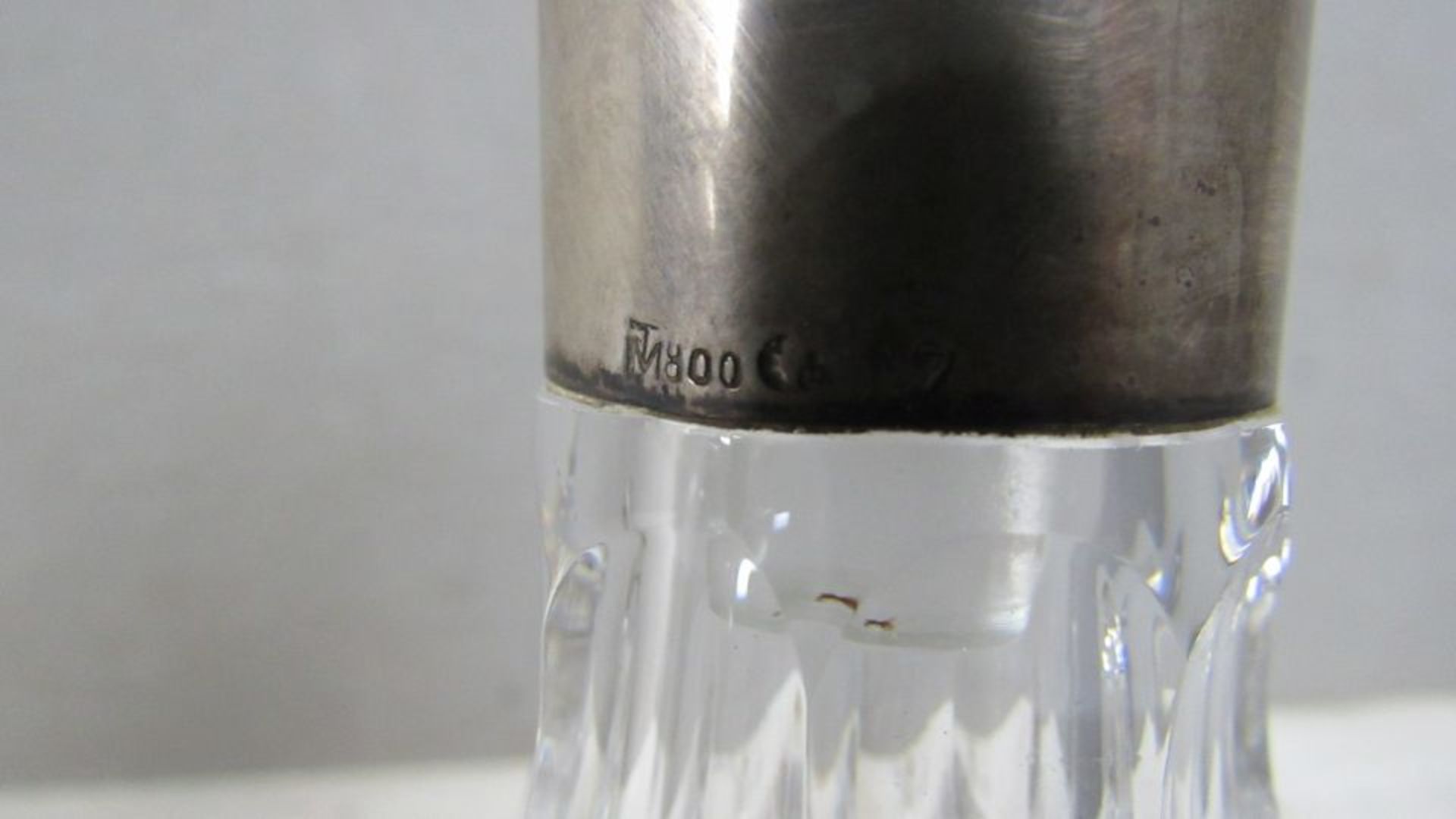 Glaskaraffe Kristall mit 800er - Bild 4 aus 6