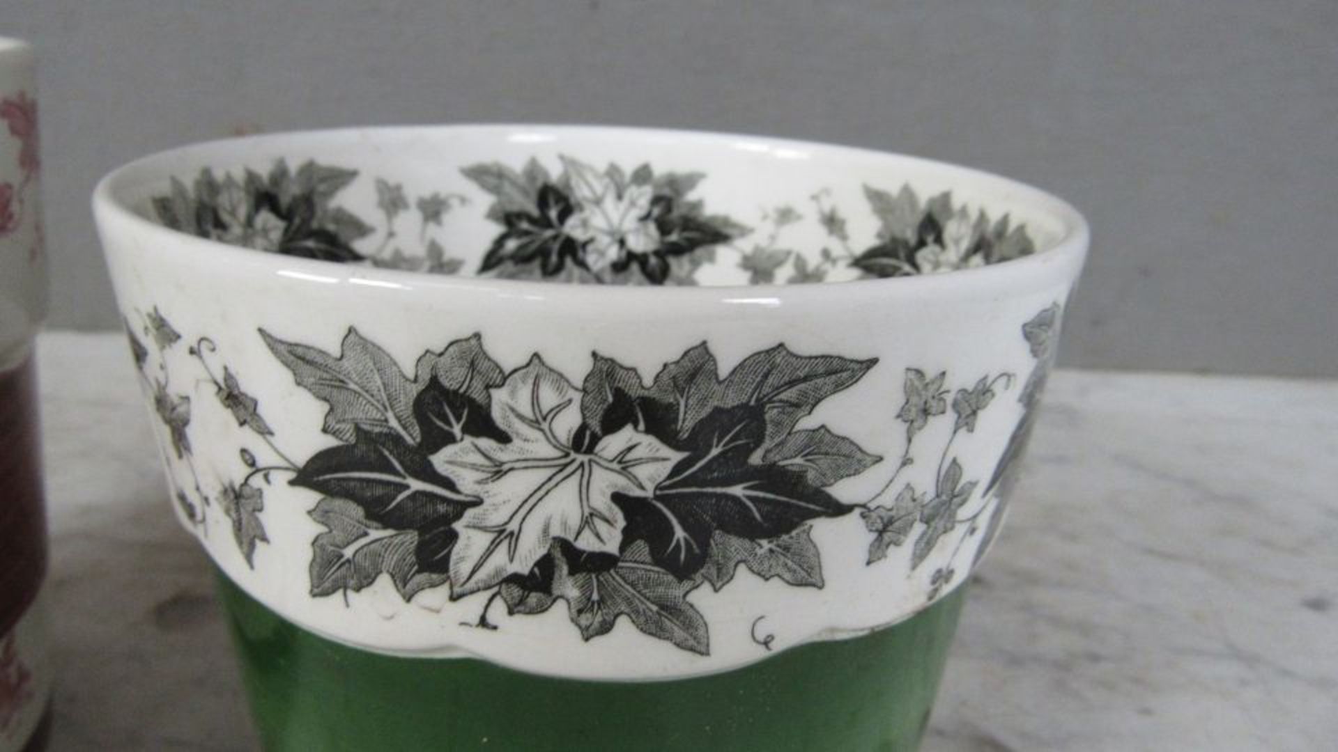 Zwei Blumentöpfe Übertöpfe Porzellan - Bild 3 aus 7