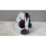 Designer Glasvase mundgeblasen 70er