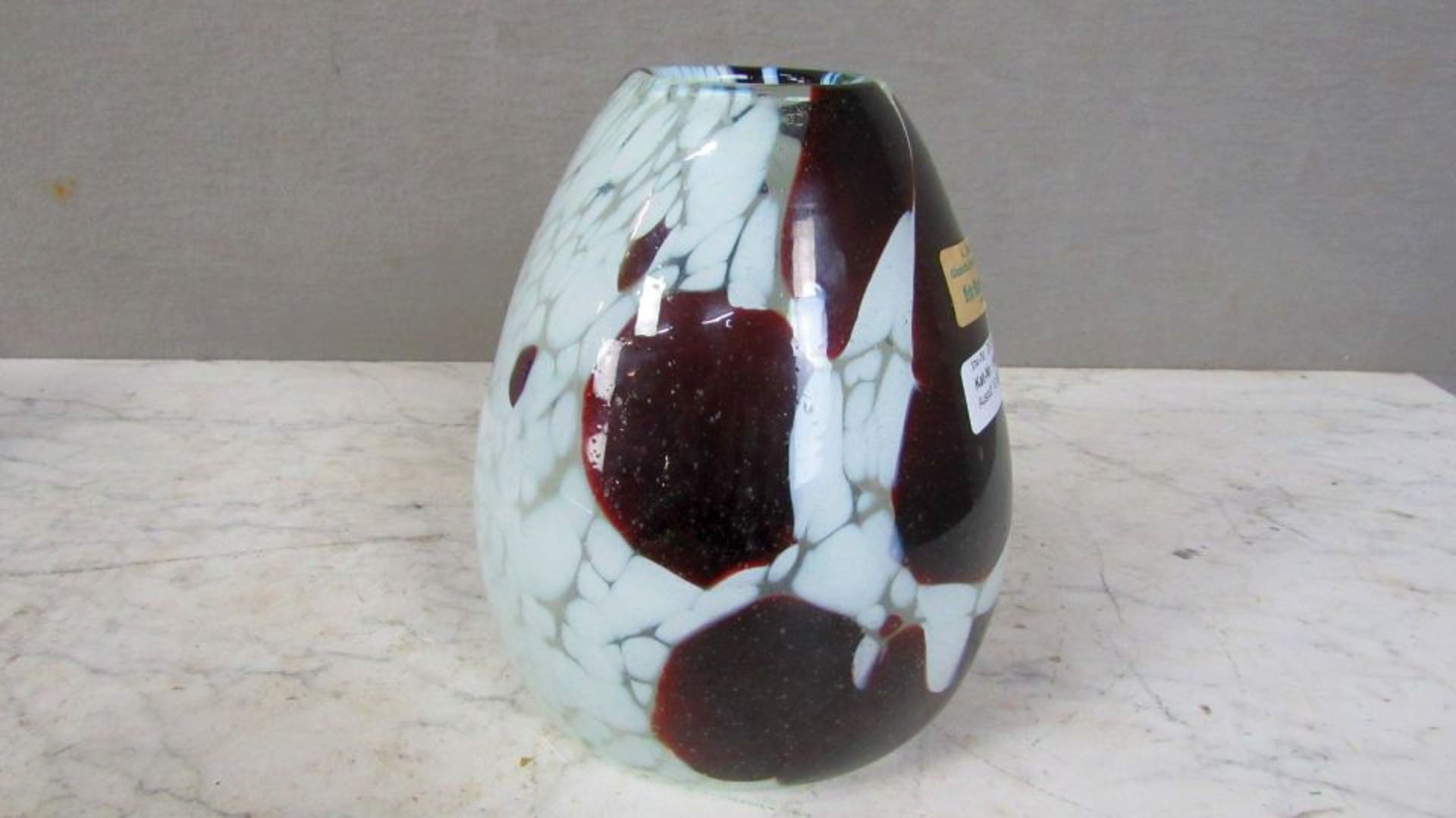 Designer Glasvase mundgeblasen 70er