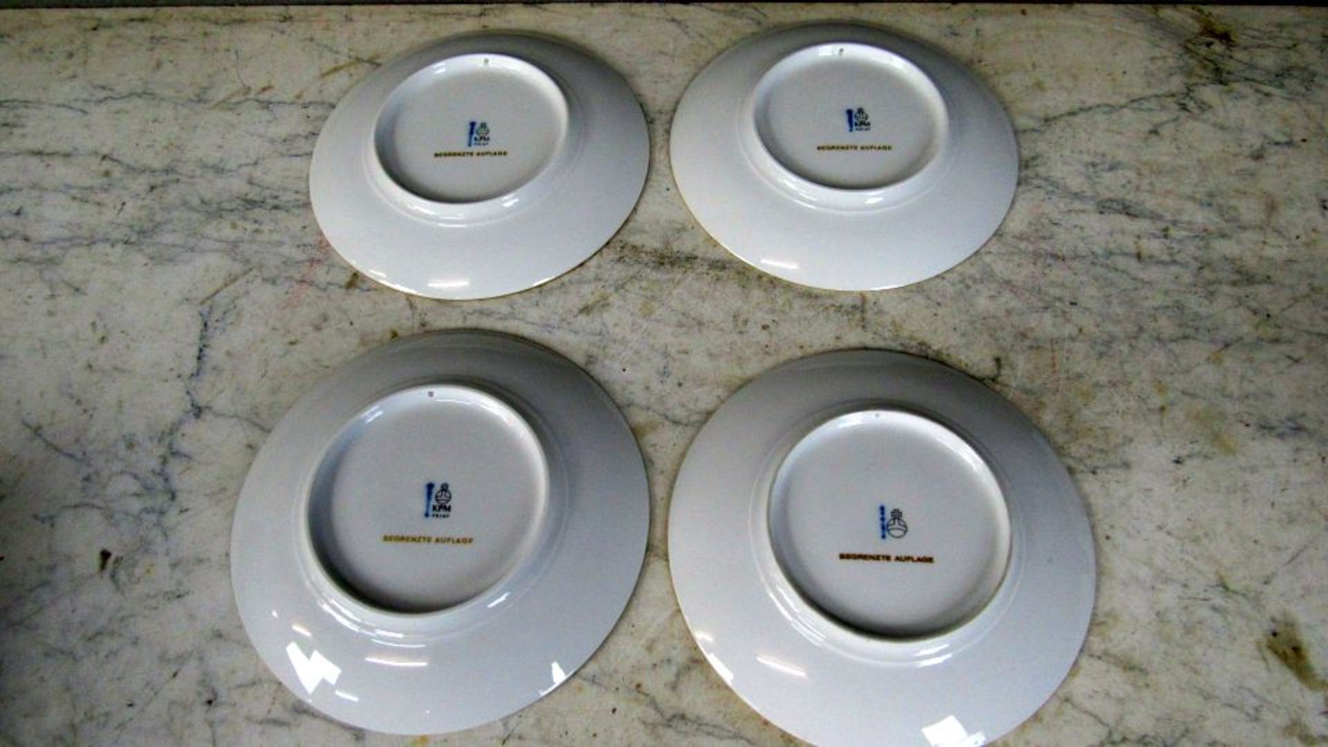 4 Teller KPM Berlin Zeptermarke in - Bild 8 aus 9