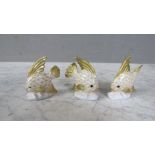 3 Porzellanfiguren Fische Handbemalt