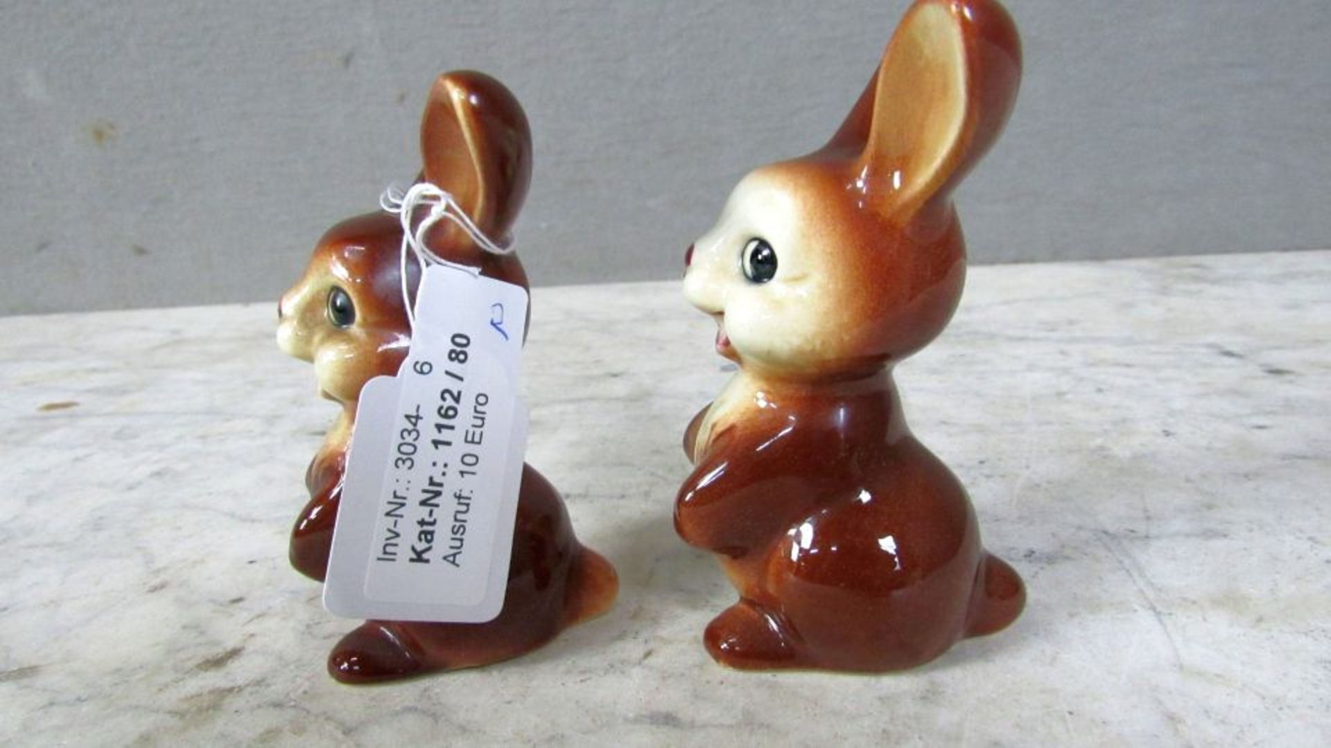 Goebel Porzellanfigur 2 Hasen 10cm - Bild 6 aus 7