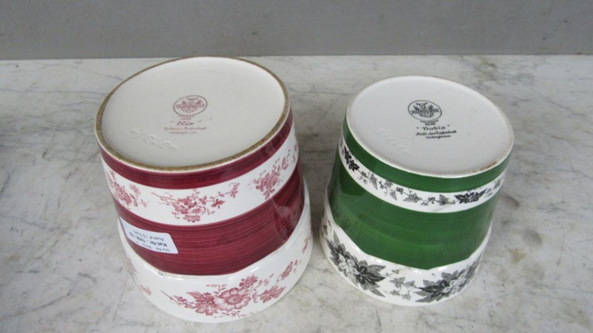 Zwei Blumentöpfe Übertöpfe Porzellan - Bild 5 aus 7