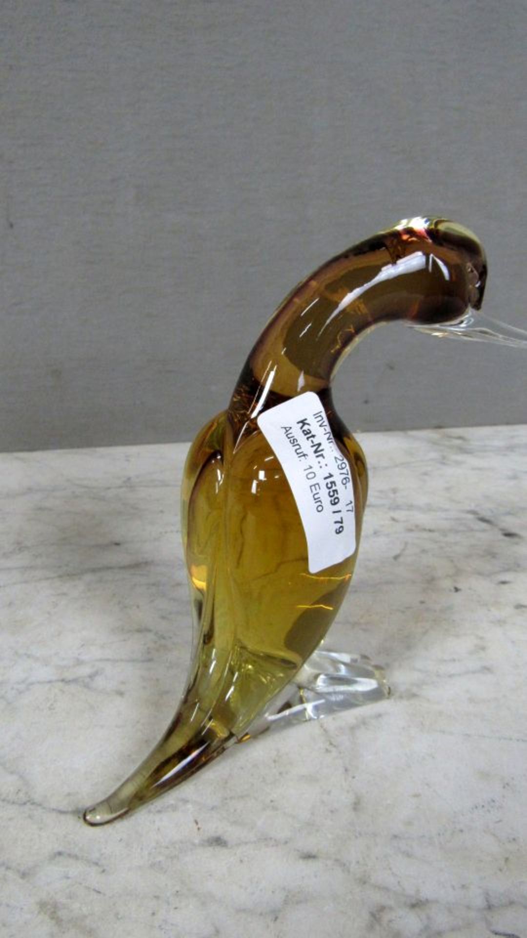 Glasskulptur Ente unterseits gemarkt - Bild 3 aus 5