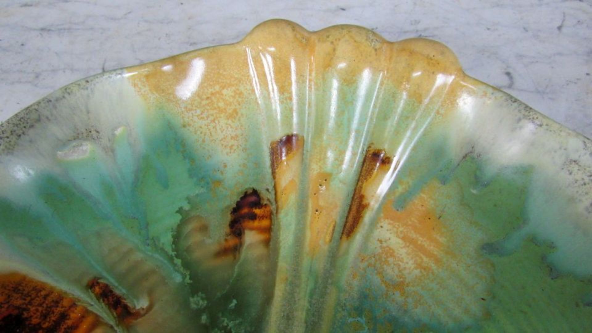 Art Deco Obstschale Spritzdekor 33cm - Bild 4 aus 5