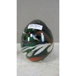 Großes farbenfrohes Glasei Murano 17cm