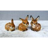 3 Porzellanfiguren Hasen Goebel 1x