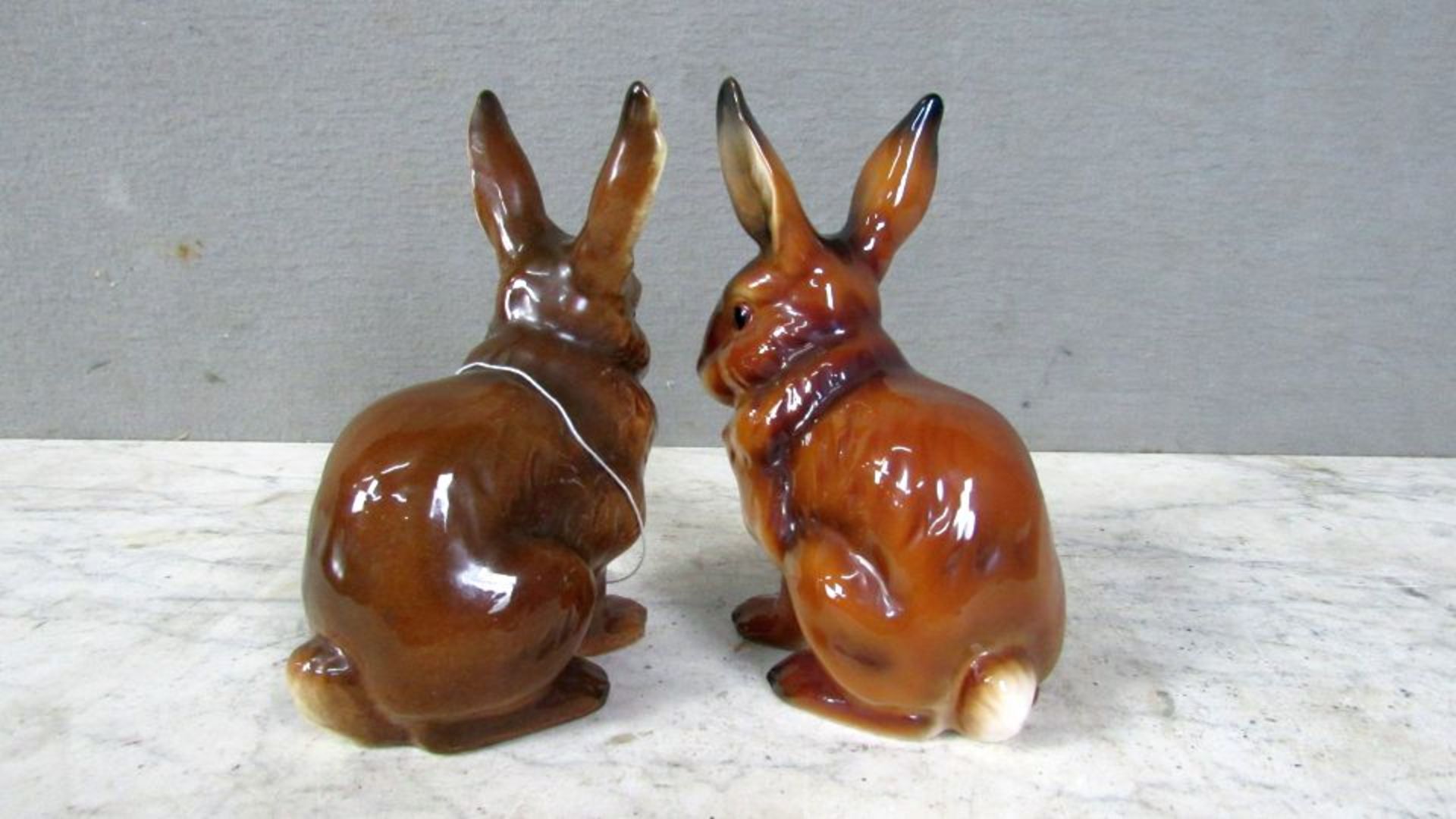 Goebel 2 Porzellanfiguren Hasen 16cm - Bild 5 aus 7