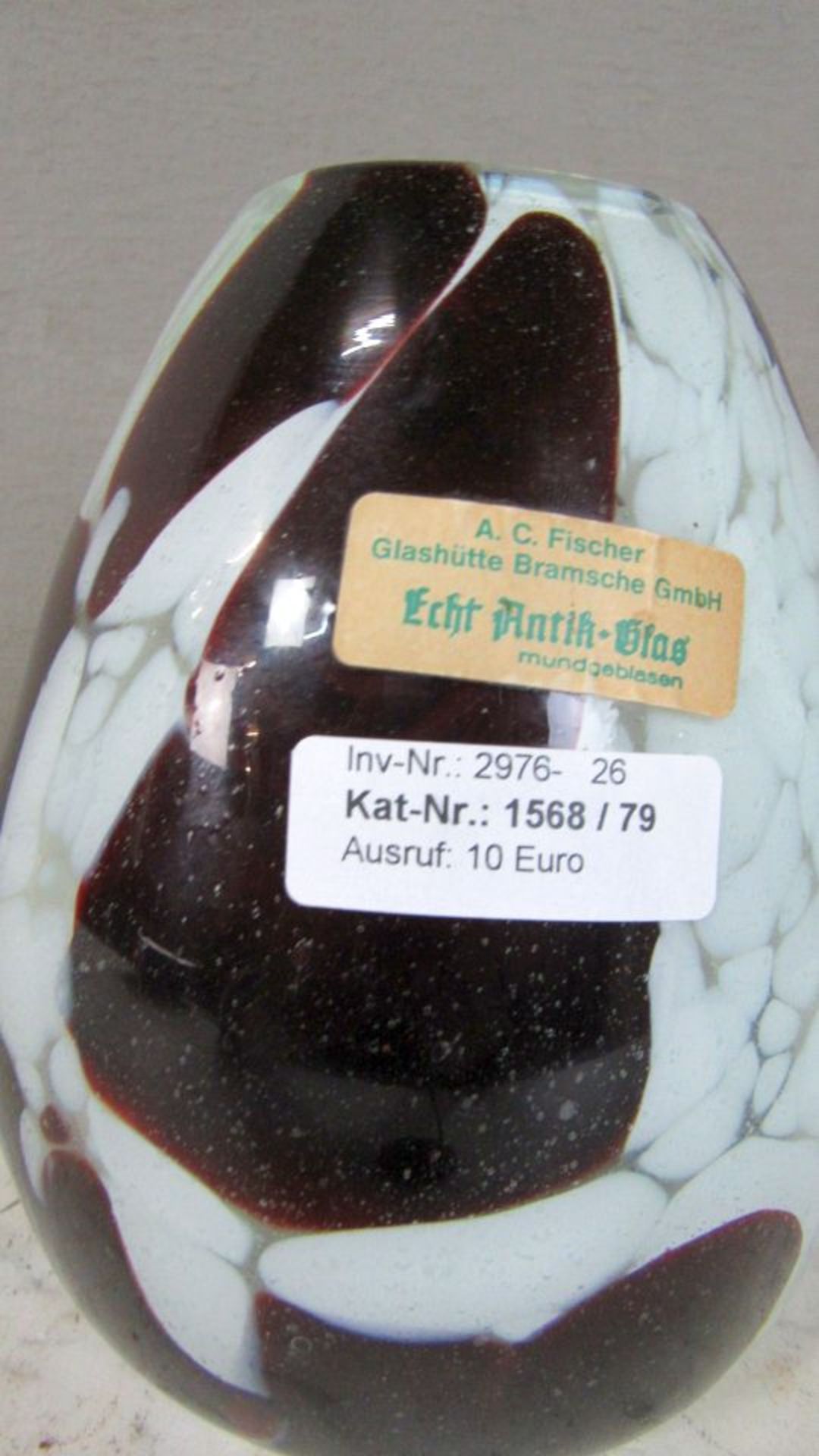 Designer Glasvase mundgeblasen 70er - Bild 3 aus 5