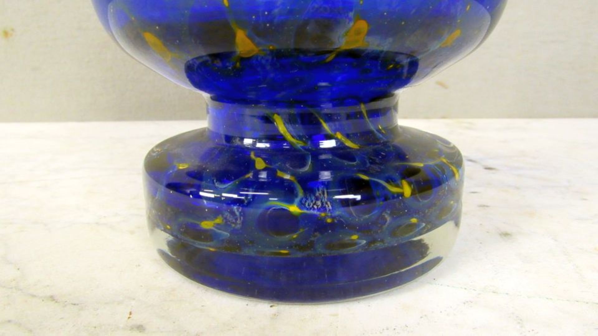 Große Glasvase Eisch Blauglas mit - Bild 2 aus 6