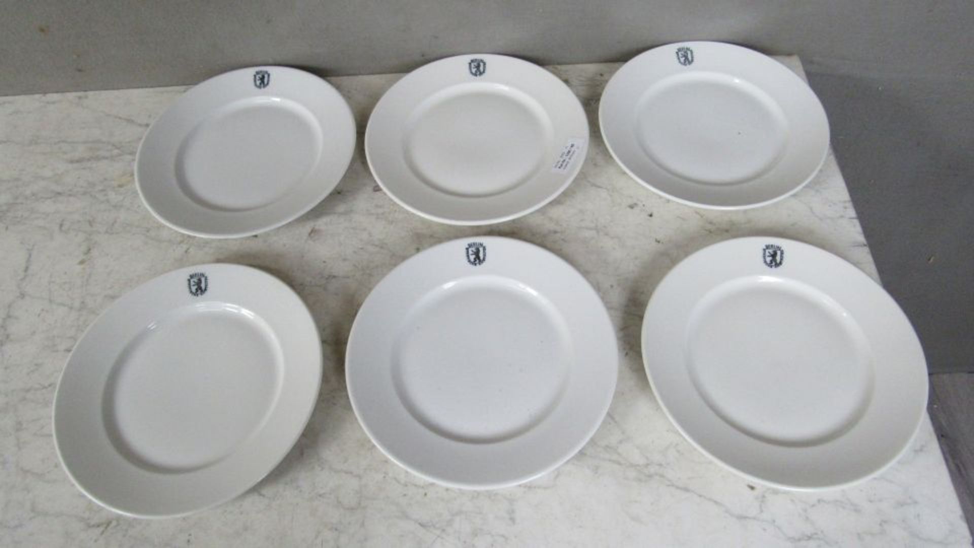 6 Porzellanteller KPM mit Logo