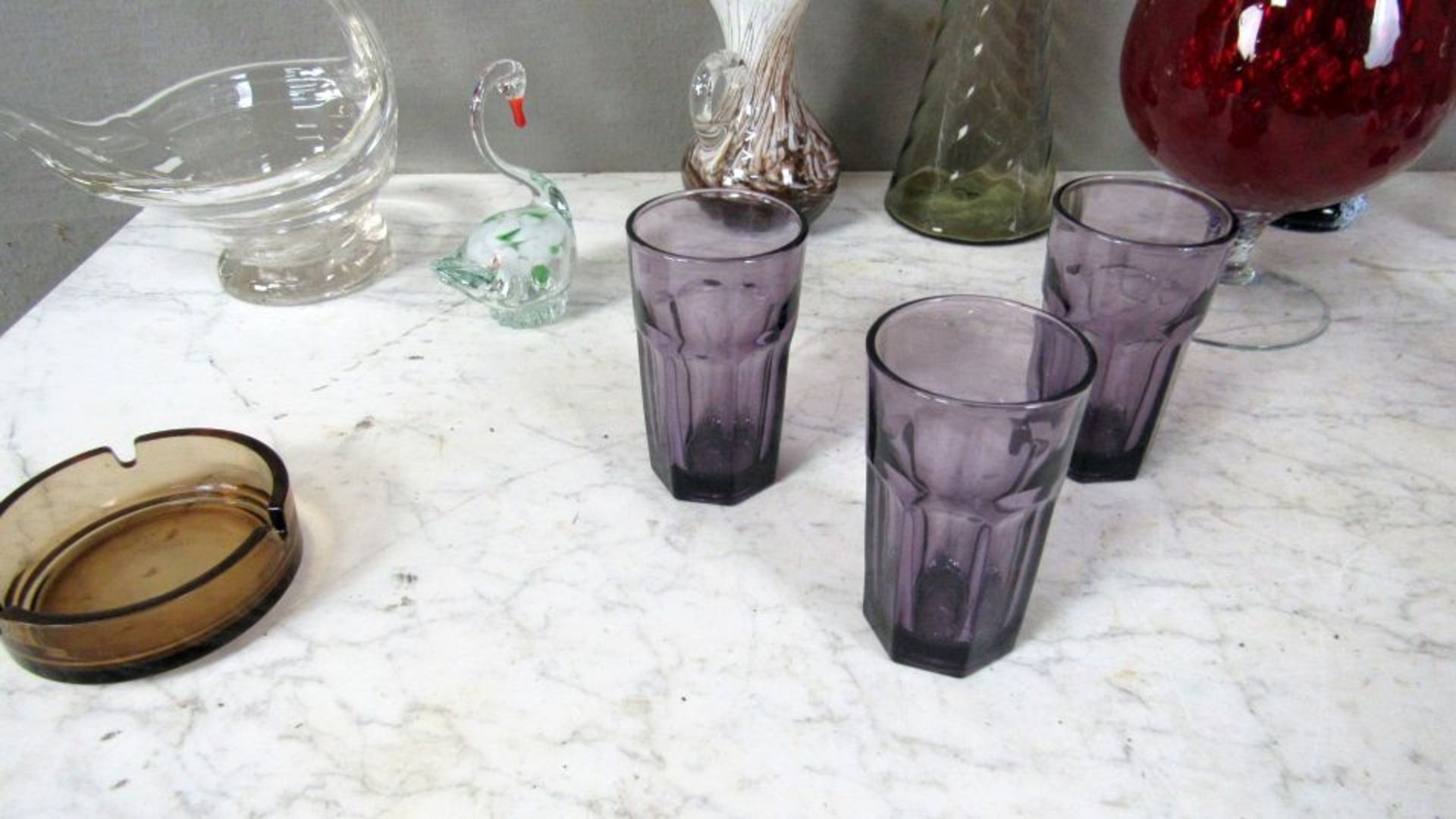 Interessantes Konvolut Glas Vasen und - Bild 3 aus 6