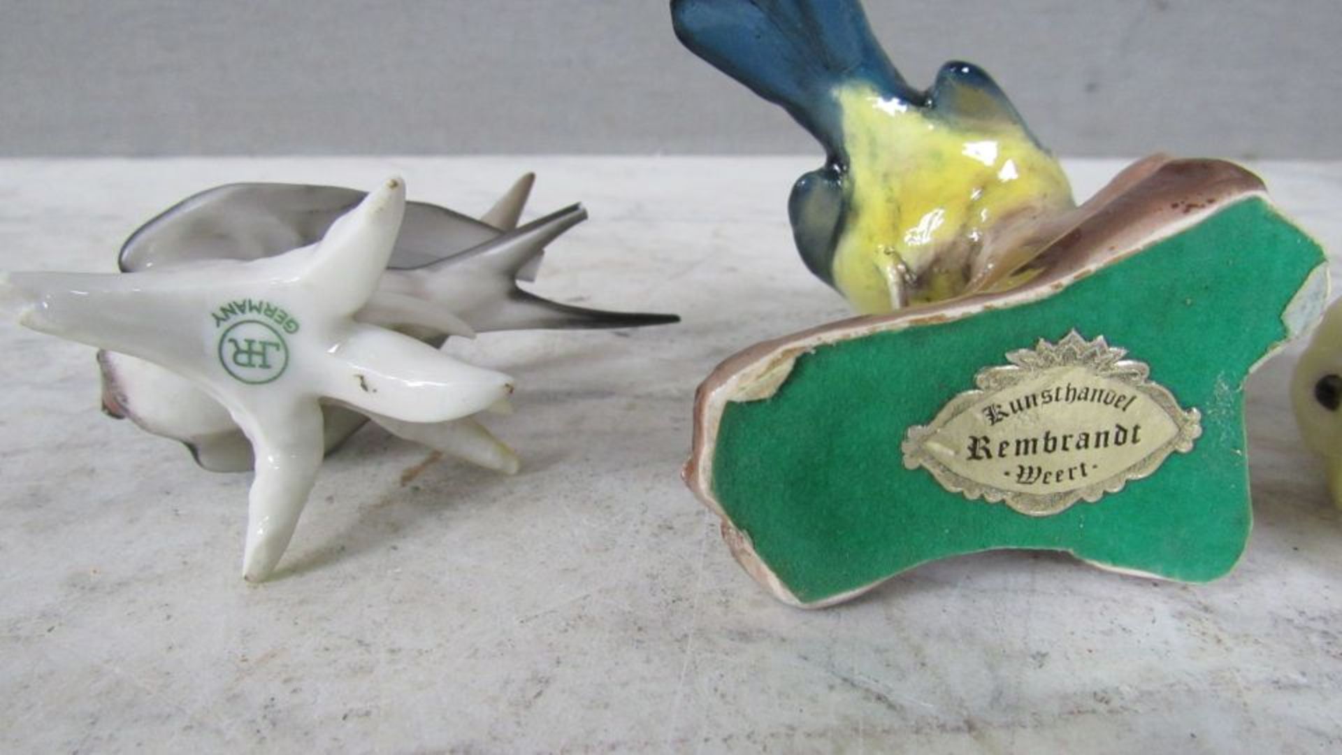 3 Porzellanfiguren Vögel und Kücken - Bild 10 aus 10