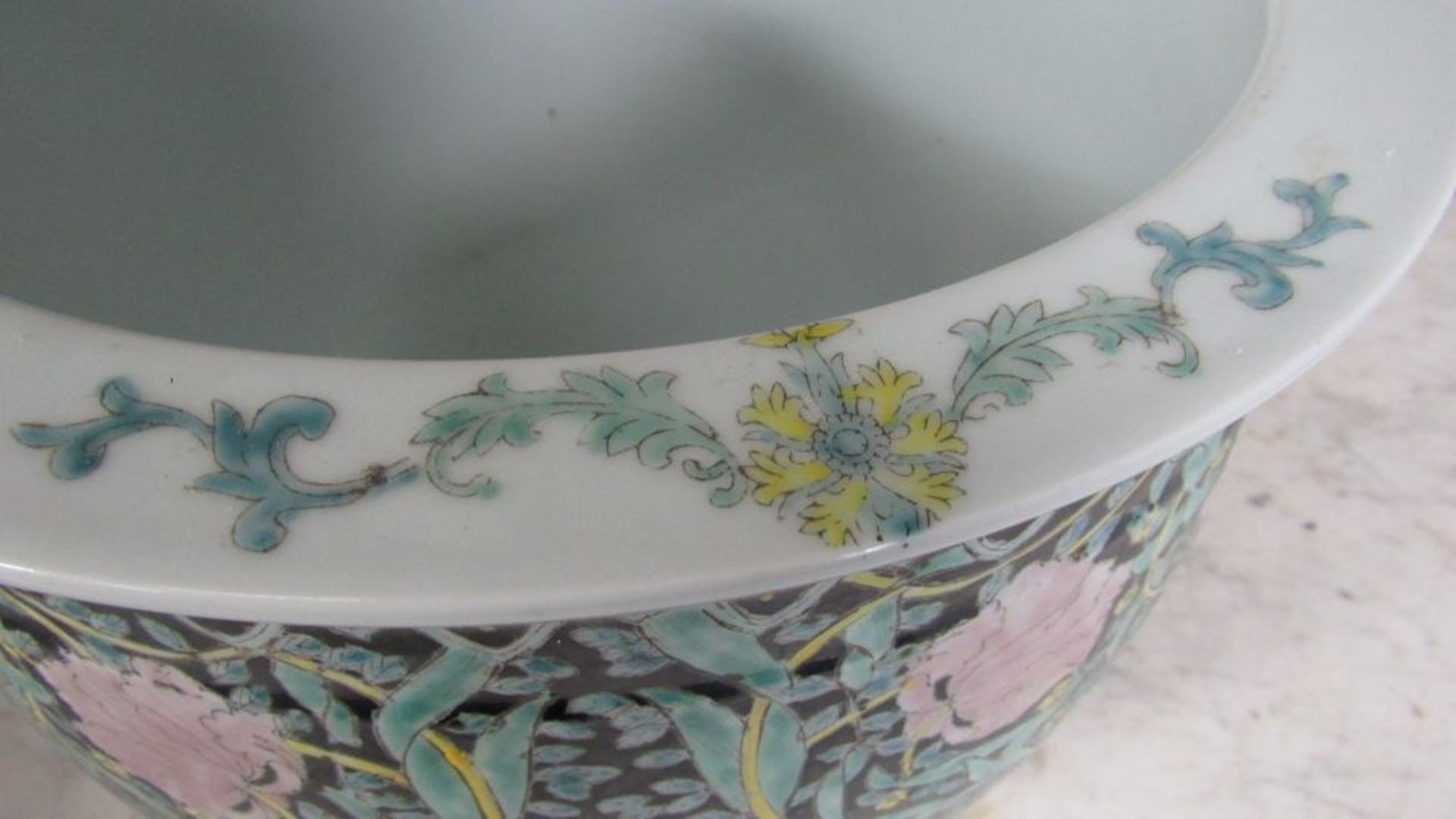 Blumenübertopf Porzellan Asiatisch - Bild 4 aus 6