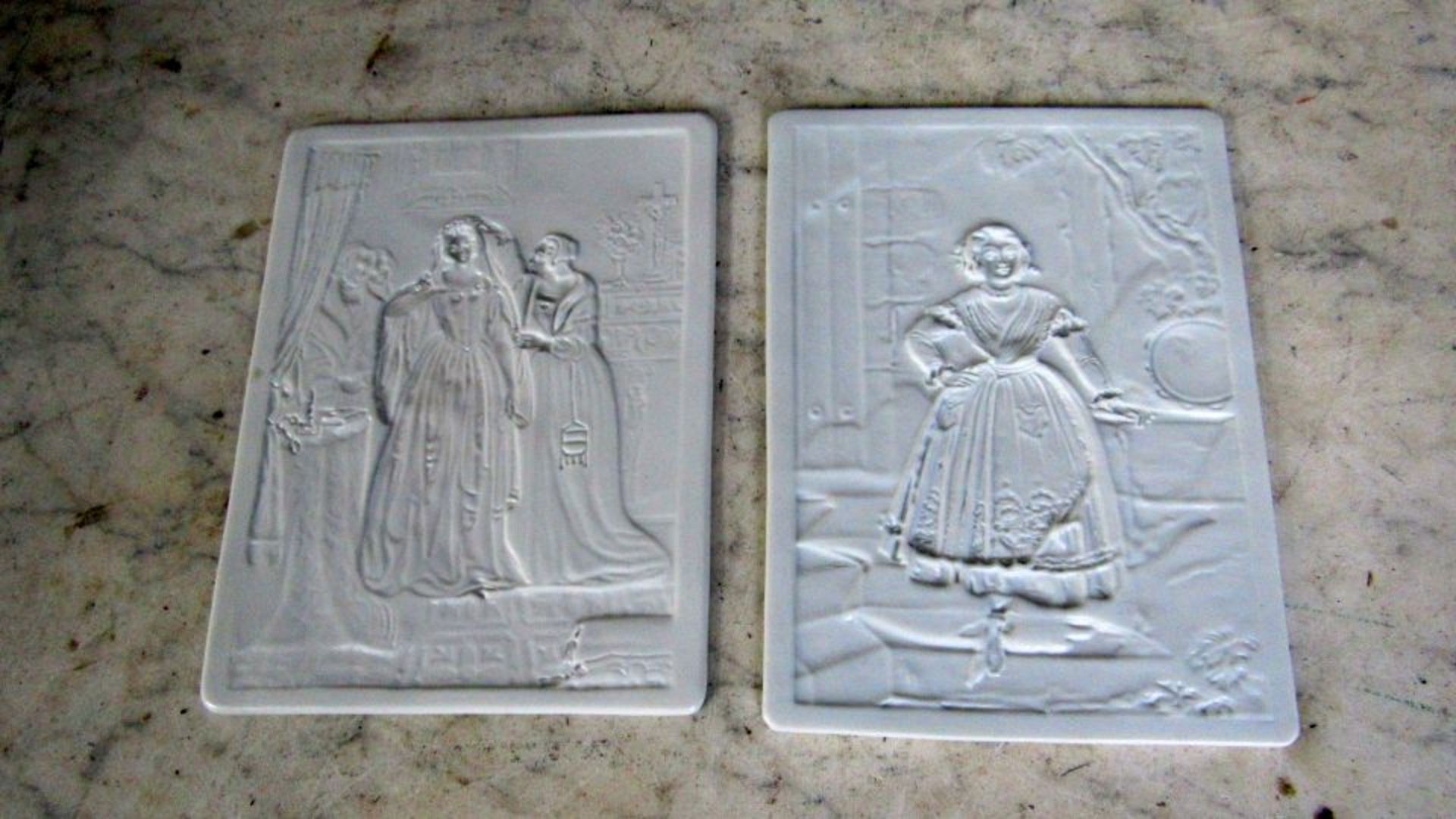 2 Porzellanbilder KPM Zeptermarke