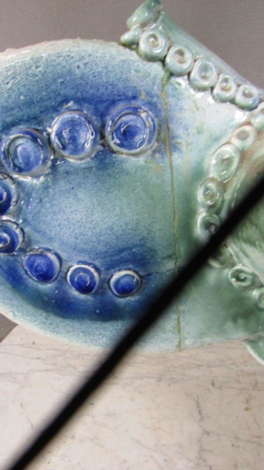 Skulptur lasierte Keramik Fabelwesen - Bild 6 aus 8