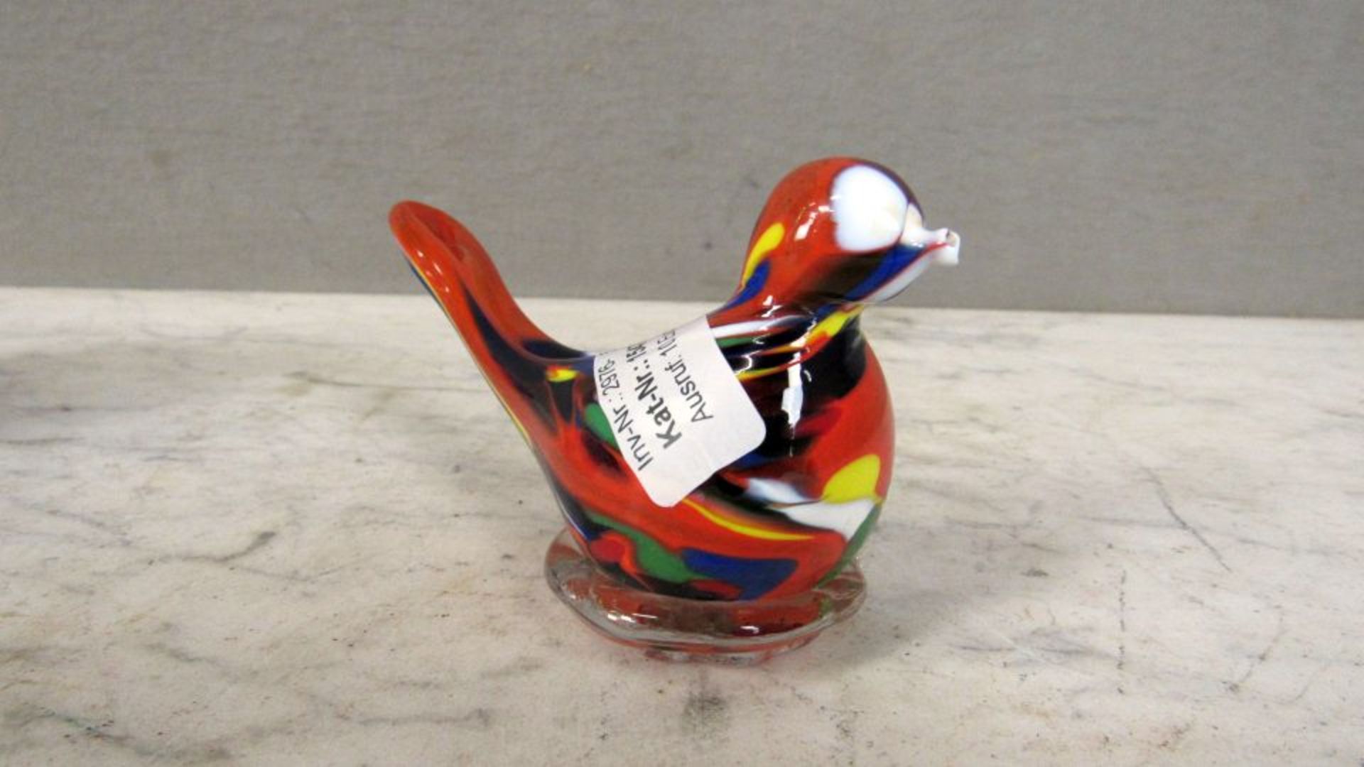 Glasskulptur Vogel mundgeblasen