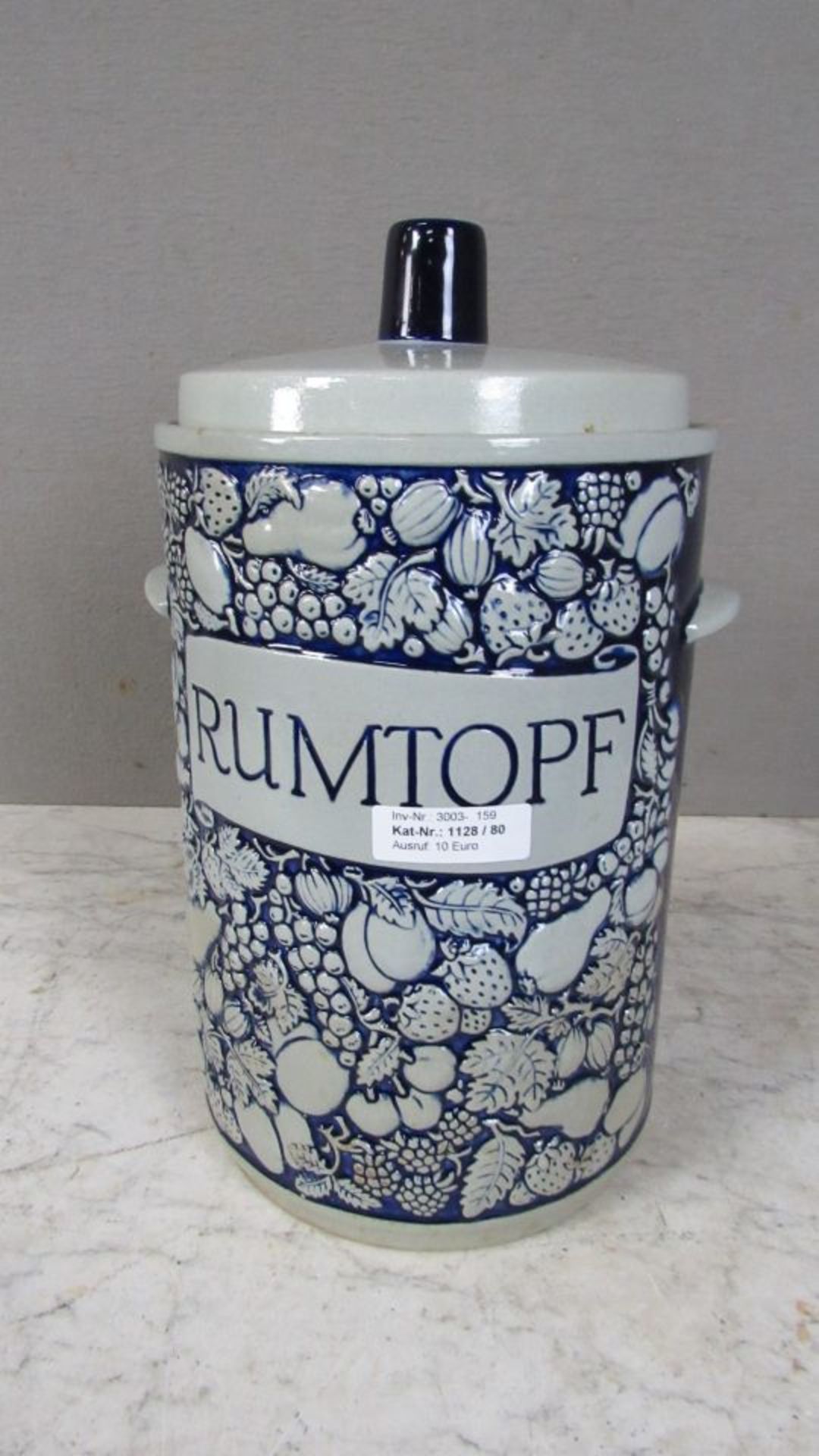 Steinzeug Rumtopf mit Deckel