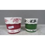 Zwei Blumentöpfe Übertöpfe Porzellan