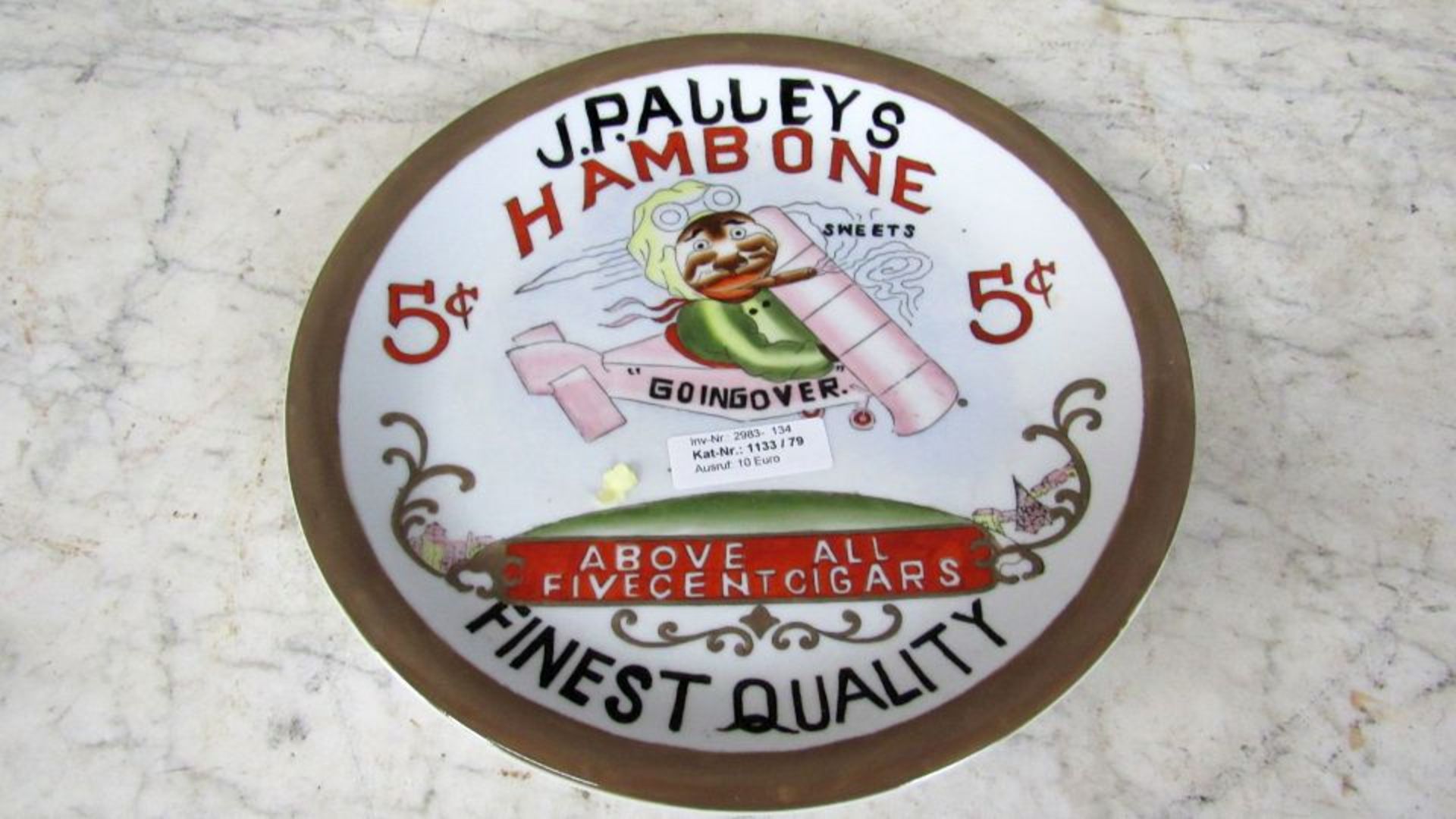 Reklameteller Zigarren 29cm