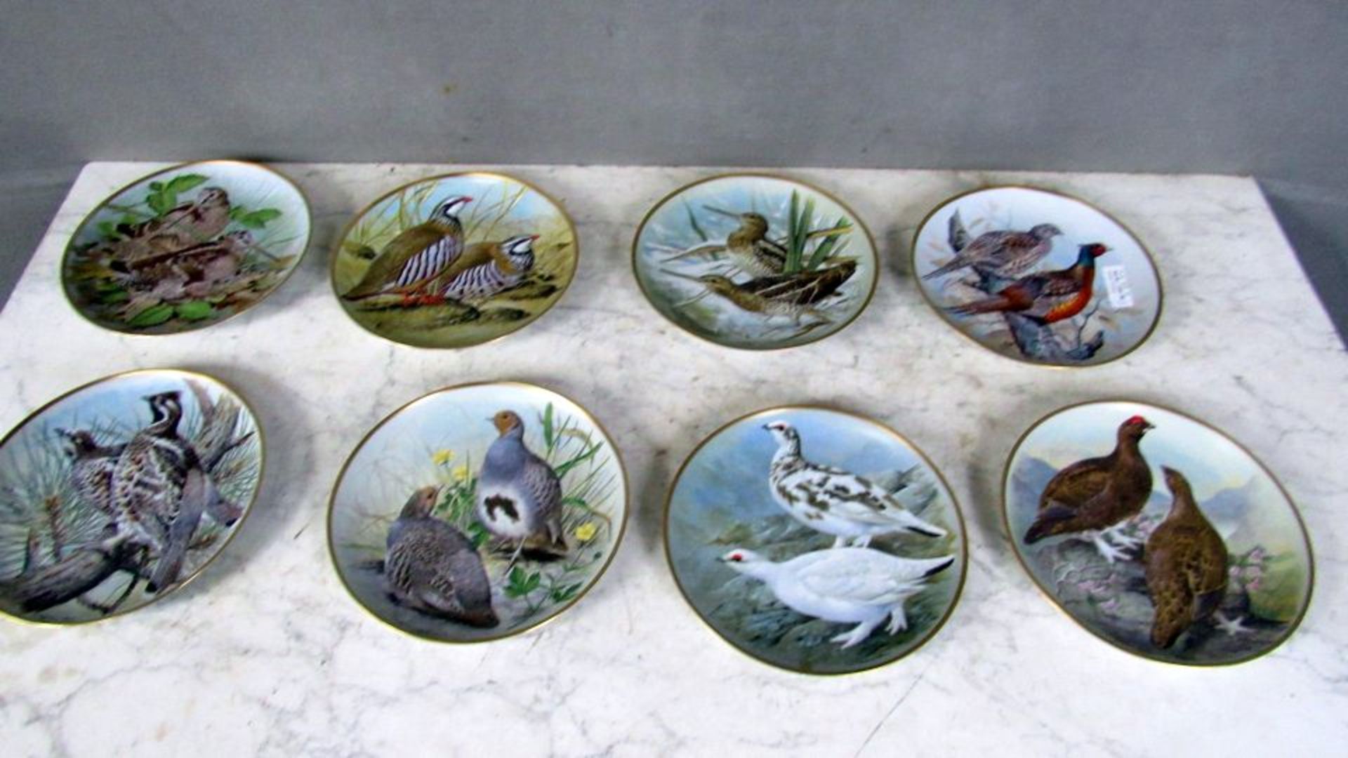 8 Wandteller Federvieh 23cm