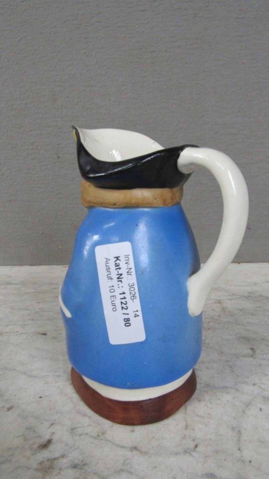 Keramikkrug antik England männliche - Bild 2 aus 6