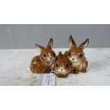 Goebel Porzellanfigur Hasenfamilie 9,5