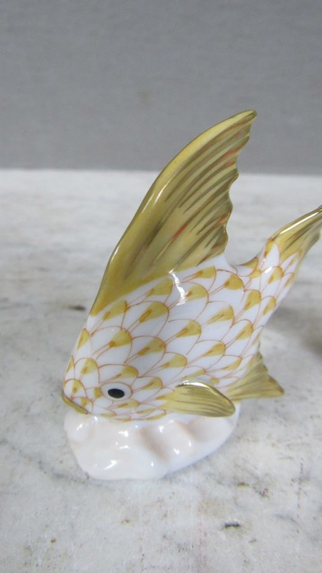 3 Porzellanfiguren Fische Handbemalt - Bild 2 aus 6