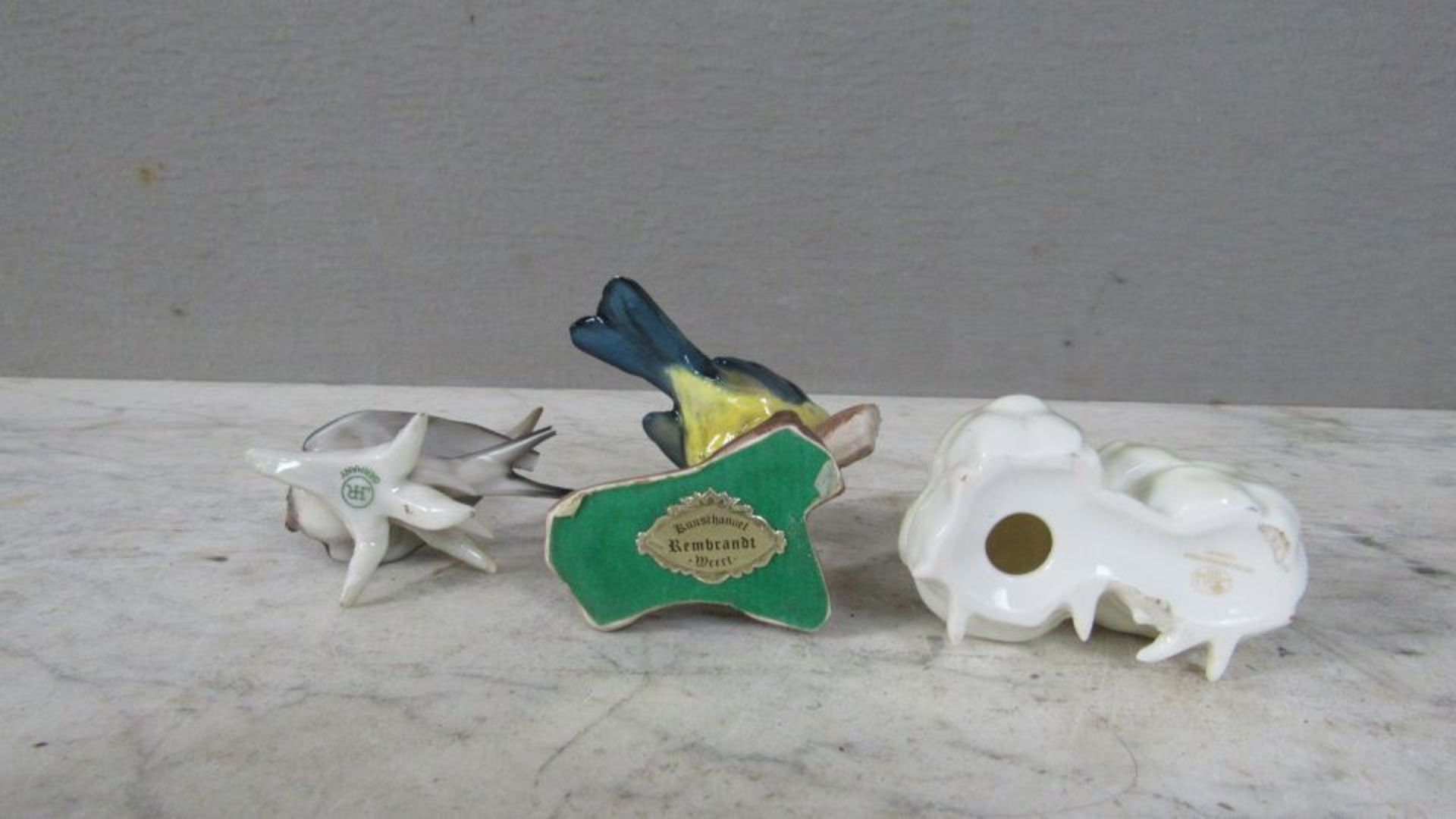 3 Porzellanfiguren Vögel und Kücken - Bild 8 aus 10