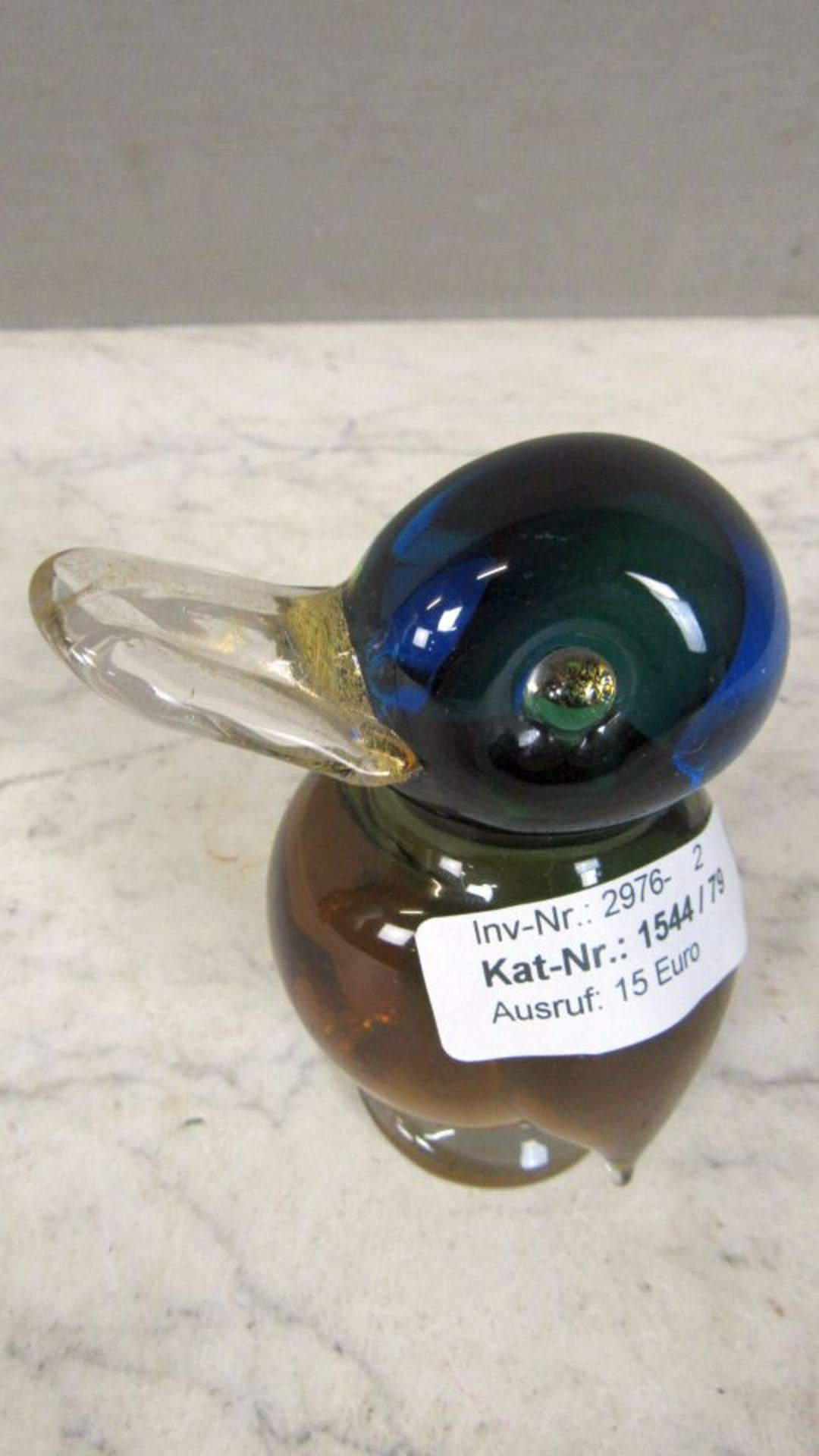 Glasskulptur Murano stehende Ente - Bild 2 aus 5