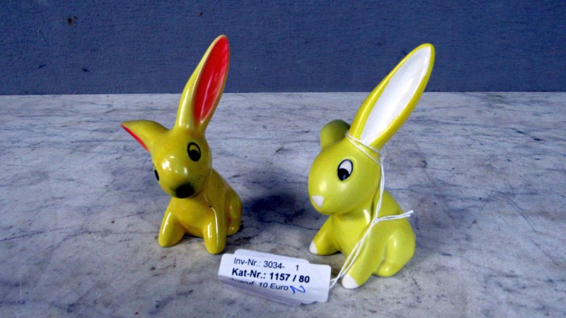 Goebel Porzellanfigur 2 gelbe Hasen