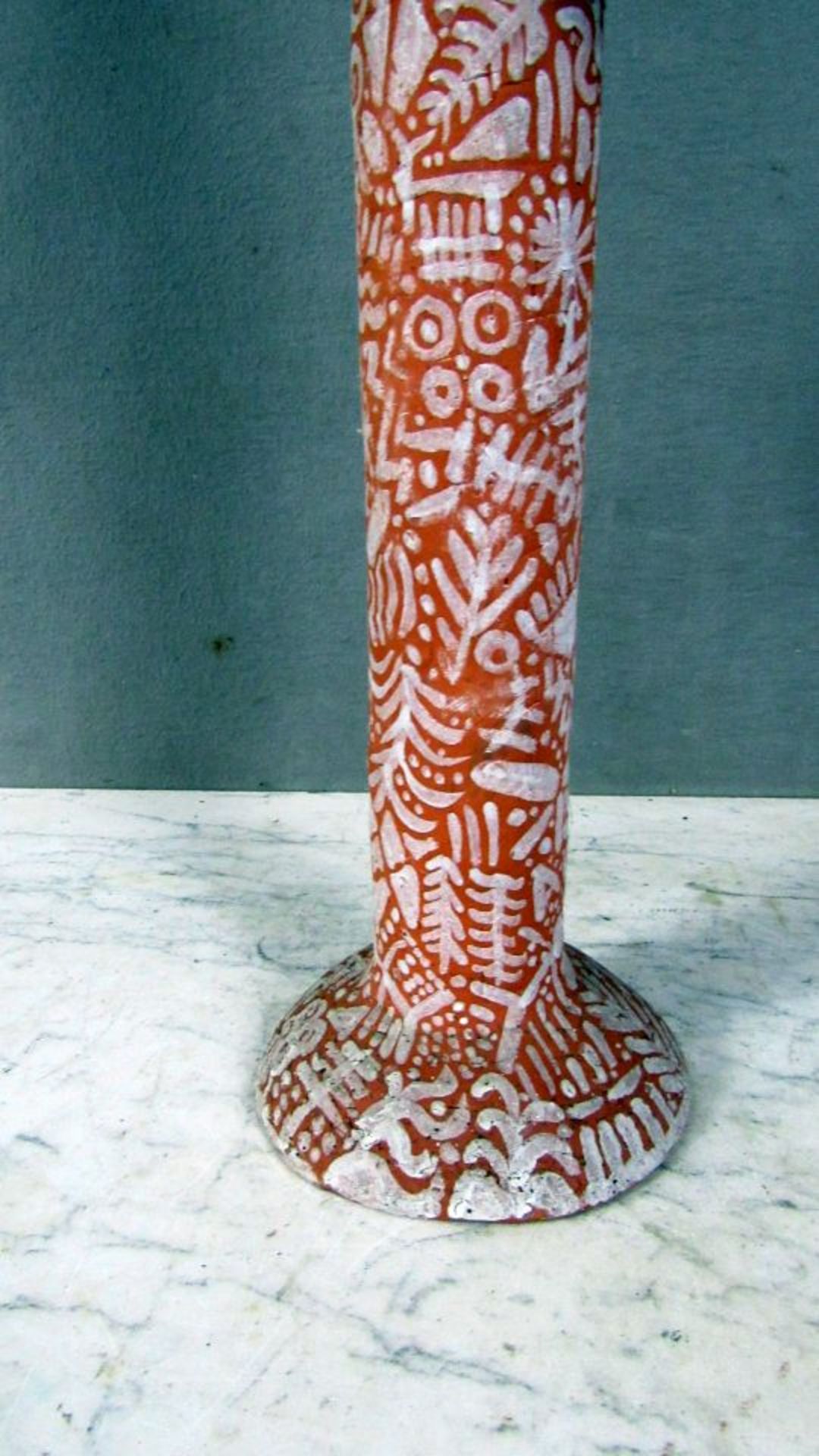 Skulptur Keramik zweiteilig bemalt - Bild 4 aus 5