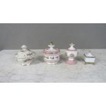 4 Porzellandeckeldosen von 9,5 -