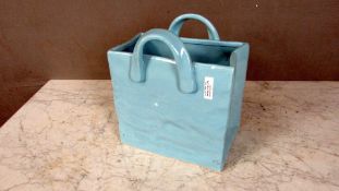 Große Vase Schale in Form einer Tasche