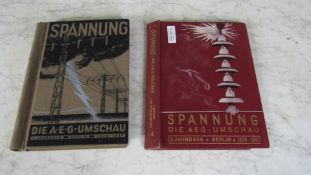2 Antike Bücher AEG Spannung Umschau