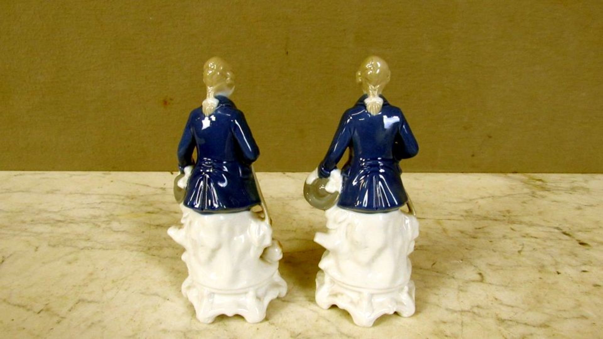 2 Porzellanfiguren unleserlich gemarkt - Bild 5 aus 7