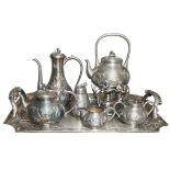 Außergewöhnliches Kaffee-/Teeservice (Shanghai, Komor, 20. Jh.)