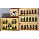 Britains - A quantity of boxed Britains painted metal figures to include Royal Marine Drums & Bugles