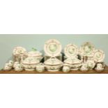 A Herend of Hungary Green Indian Basket pattern comprehensive dinner and coffee service, printed