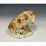 Andrew Planché (c. 1727–1805) - a Derby porcelain model, of a Florentine boar, painted in