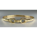 A lady's 9ct gold Gucci Style bangle, fully hallmarked for 9ct gold, hook fastening, approx. 9.4g