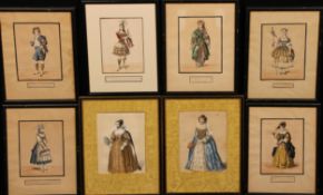 Thomas Hailes Lacy (1809-1873), Lacy's Dramatic Costumes, a set of six hand coloured engravings,