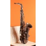 A Buffet Crampon, Paris silver plated saxophone, no. 28580, 62.5cm long