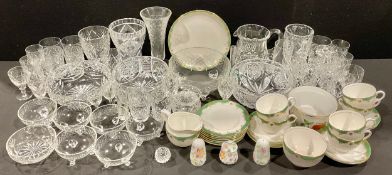 Ceramics and Glass - a Royal Worcester Connaught pattern tea service for six, comprising cream