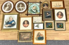 Pictures and Prints - Victorian and later lithographs, including Queen Victoria; The Russian