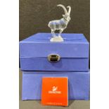 Swarovski crystal - a model Ibex on a rock, original box