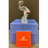 Swarovski Crystal - a Figure ' Flamingo ' with pink accents, designed by Gabriele Stamey, Num 7670